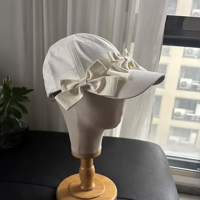 Casquette de baseball coréenne à nœud papillon pour femme