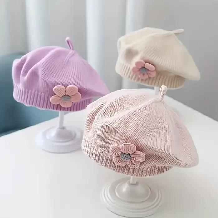 Béret à fleurs pour bébé