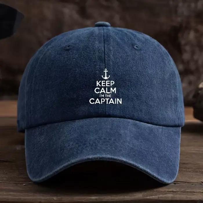 Casquette de baseball amusante avec impression « Keep I'M The Captain » - Réglable