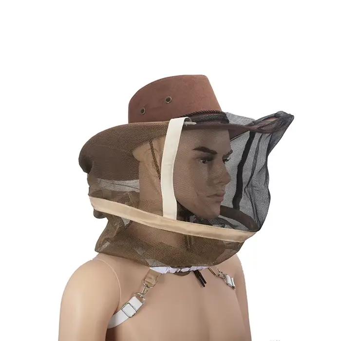 Équipement d'apiculture : Chapeau de cowboy pour apiculteur avec filet anti-insectes
