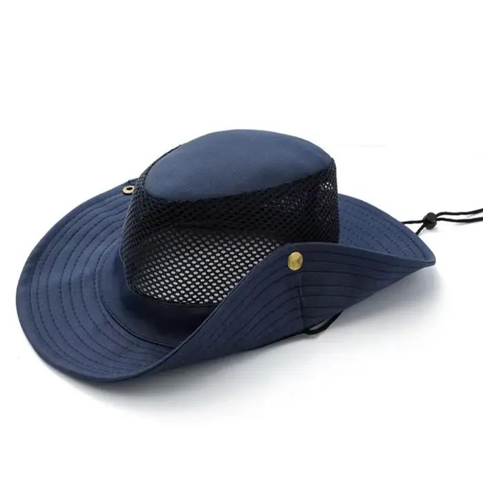 Nouveau chapeau de pêche à large bord en maille