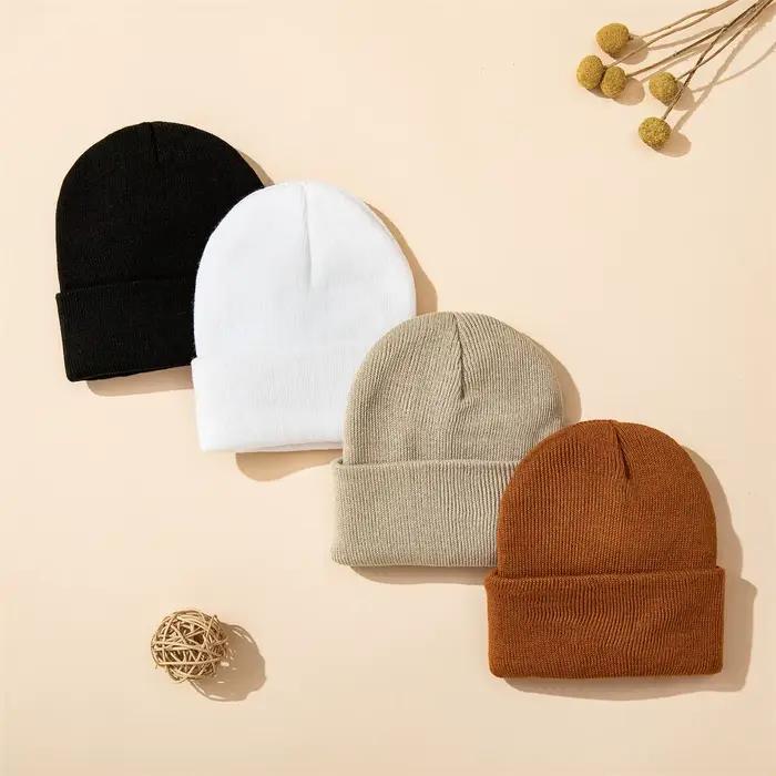1 pièces bébé tricoté chapeau automne hiver chaud nouveau-né infantile pour garçons filles doux confortable enfant en bas âge enfants Bonnet