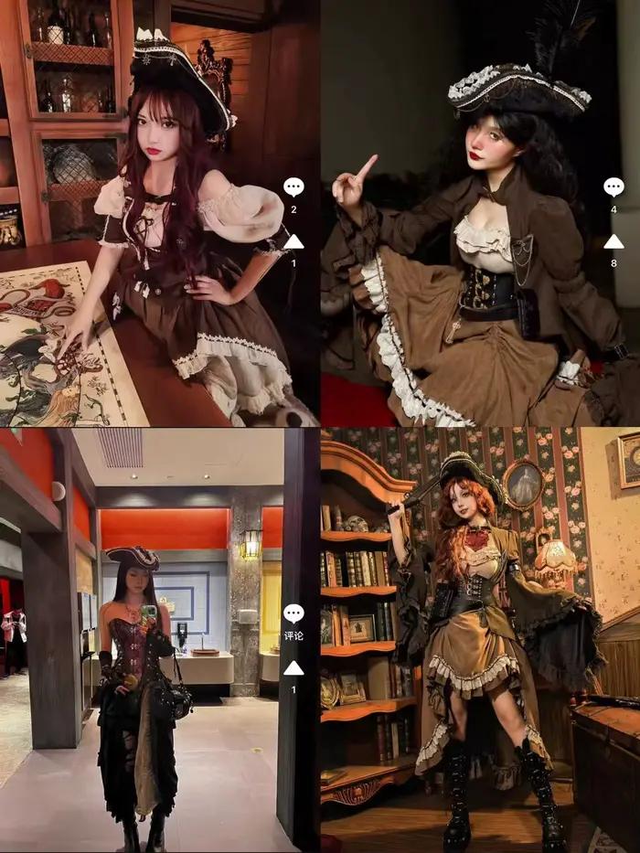 Chapeau de Pirate et perruques Vintage crâne Triangle