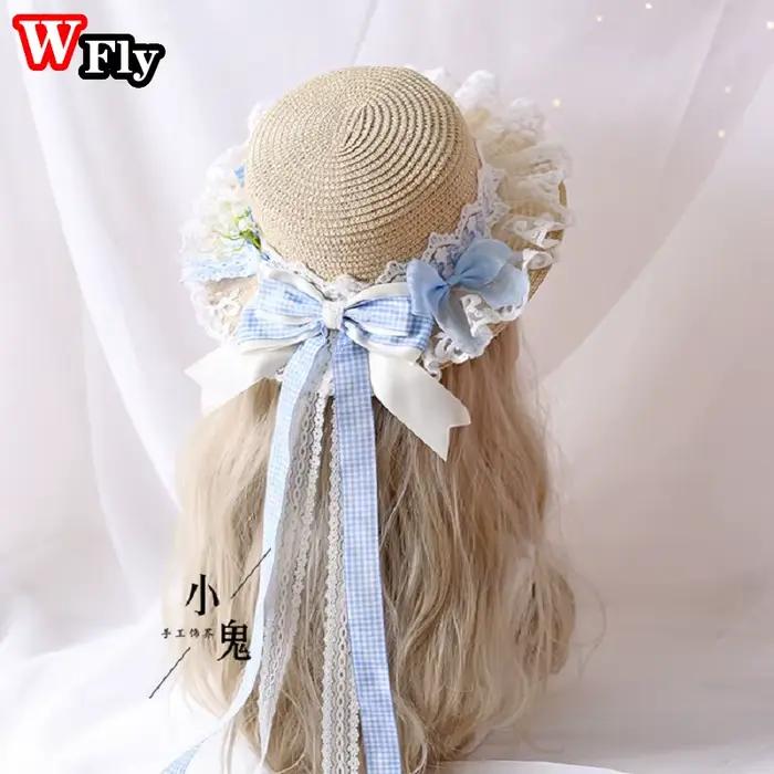Harajuku-Chapeau de paille d'été pour femmes et filles
