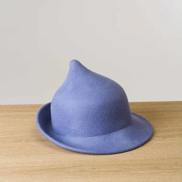 Chapeau de sorcière pointu 100% laine à la mode