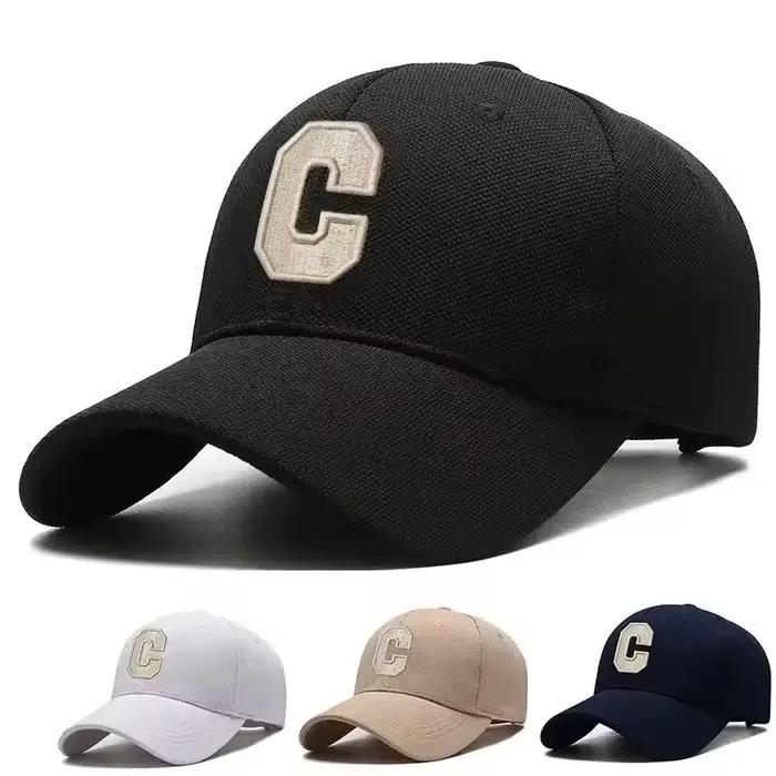 1 Casquette de baseball brodée lettre C pour homme