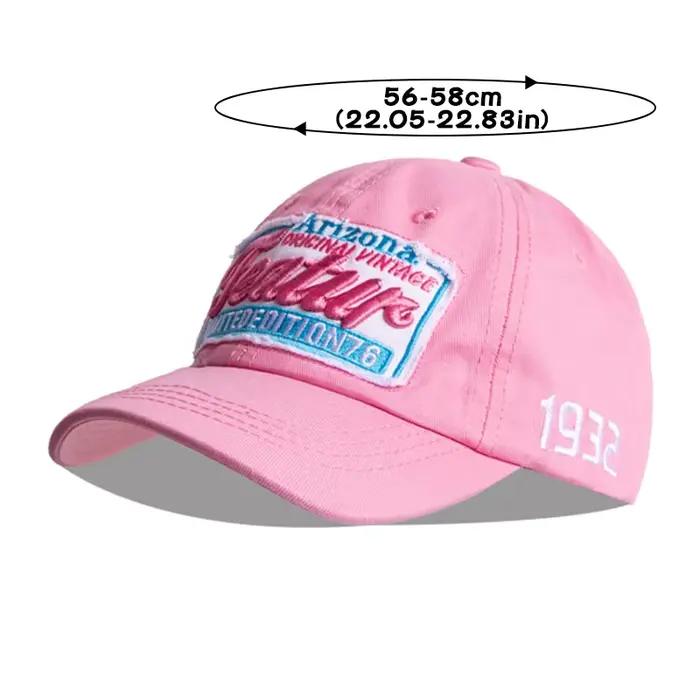 Casquettes de Baseball avec lettres roses pour femmes