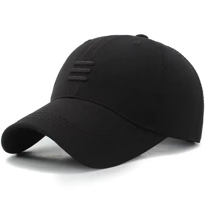 4 couleurs nouvelle mode capote casquette de Baseball Sport de plein air décontracté coton Snapback chapeaux pour hommes et femmes trois barres papa chapeau conception