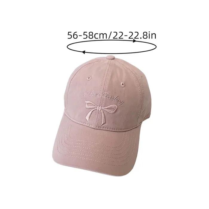 Casquette de baseball Sweet Bow avec broderie de lettres