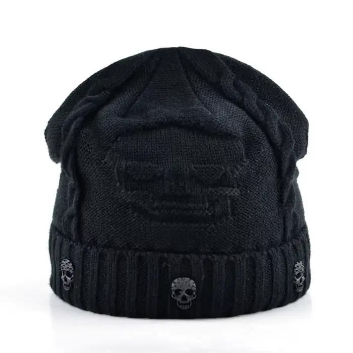 Bonnet tricoté en laine pour homme, style Hip Hop, en velours, Rasta