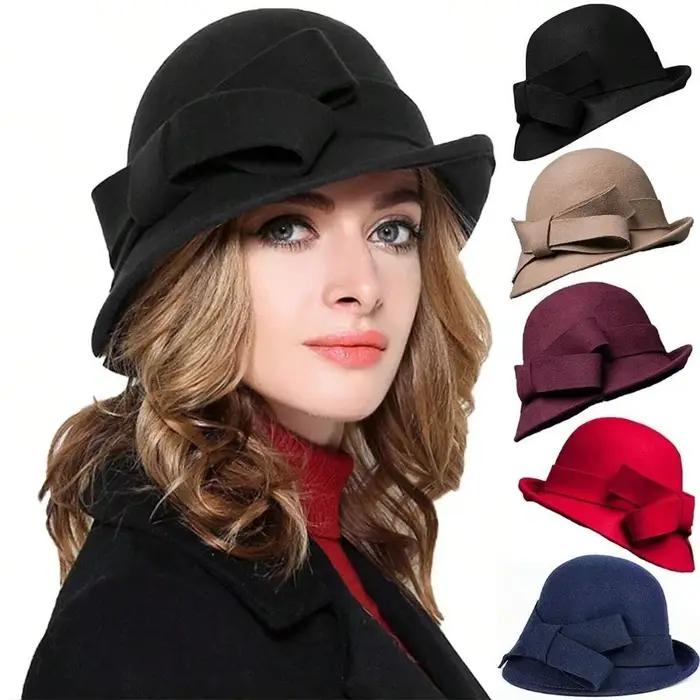 Chapeau Seau Vintage en Polyester Style Sport pour Femmes Occasions Décontractées et Hivernales