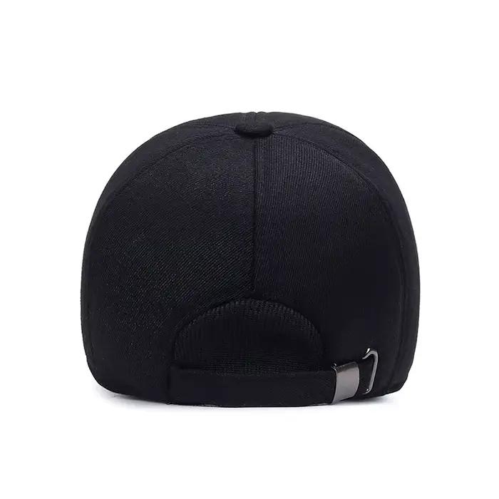 Casquette de baseball d'hiver épaisse et chaude pour hommes avec oreillettes