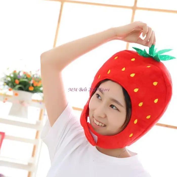 49ME – chapeau en peluche à fraise aux fruits