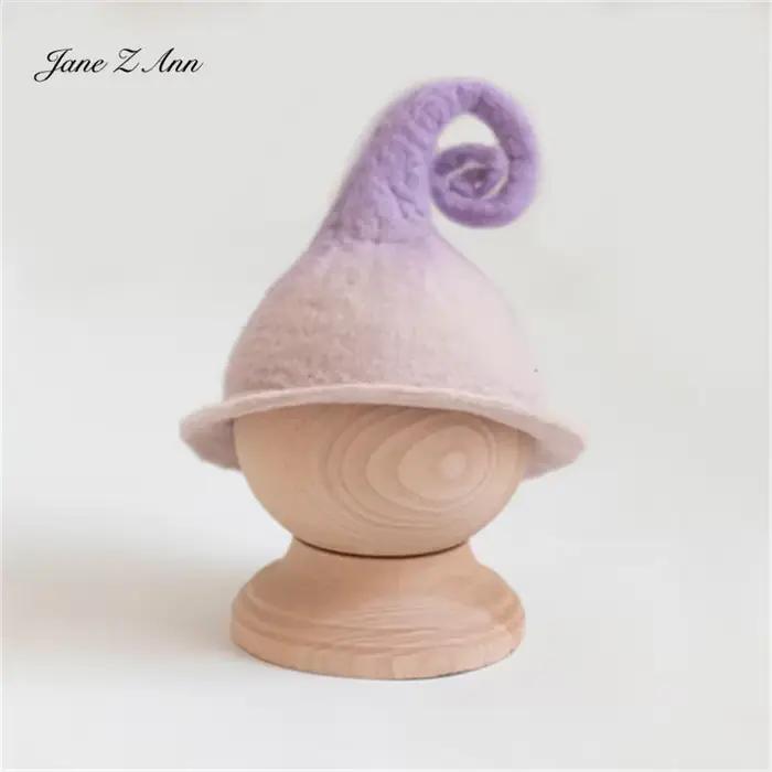 Chapeau Elfe en Feutre de Laine Fait à la Main