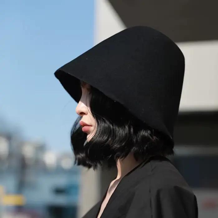 Classique femmes Cloche seau feutre chapeau automne hiver laine