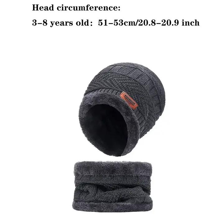 Ensemble de bonnets chauds épais pour garçons