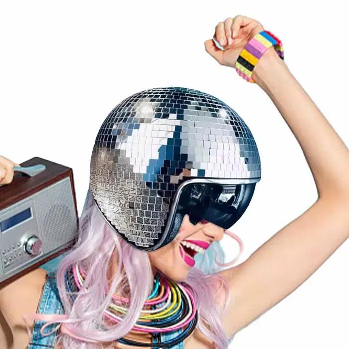 Casque de bal Disco avec miroirs scintillants