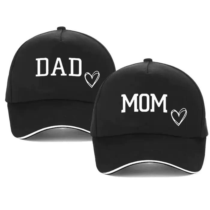Casquettes de baseball assorties lavables « Papa & Maman »