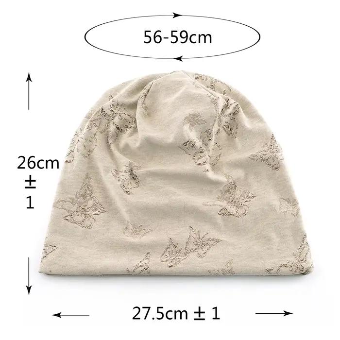 Bonnet en tricot transparent bicolore pour femmes