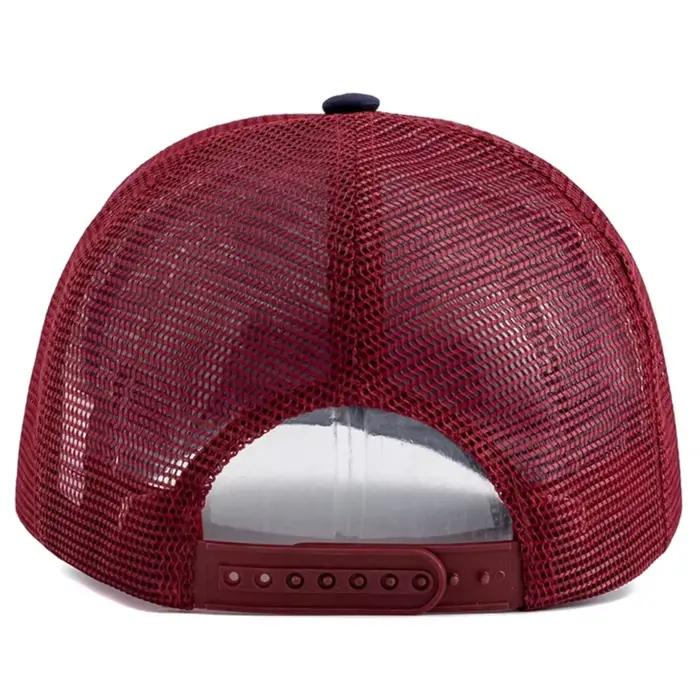 Casquette de baseball unisexe brodée en maille