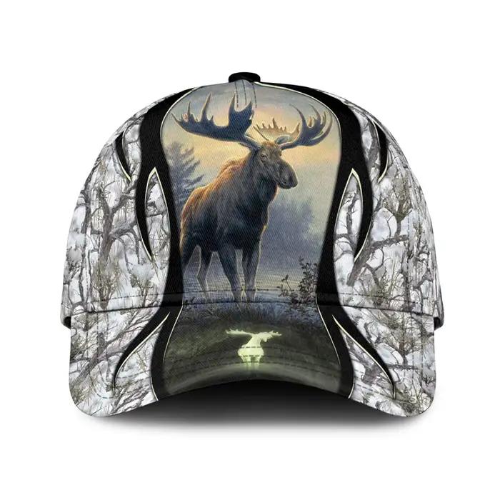 Casquette de baseball imprimée Snow Moose