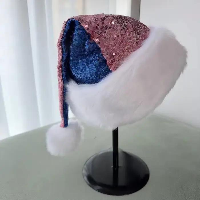 31BB Chapeaux Noël à blocs couleurs pour célébrations vacances