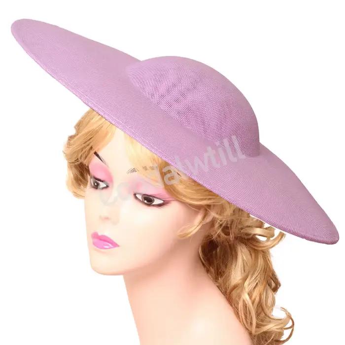 40CM rouge grande Base de fascinateur femmes mariage Derby chapellerie casquette bricolage cheveux accessoires mariée