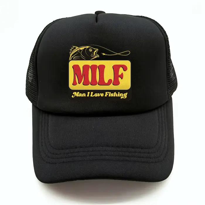 MILF homme j'aime la pêche casquette de camionneur été unisexe maille filet casquettes de Baseball papa chapeau Cool