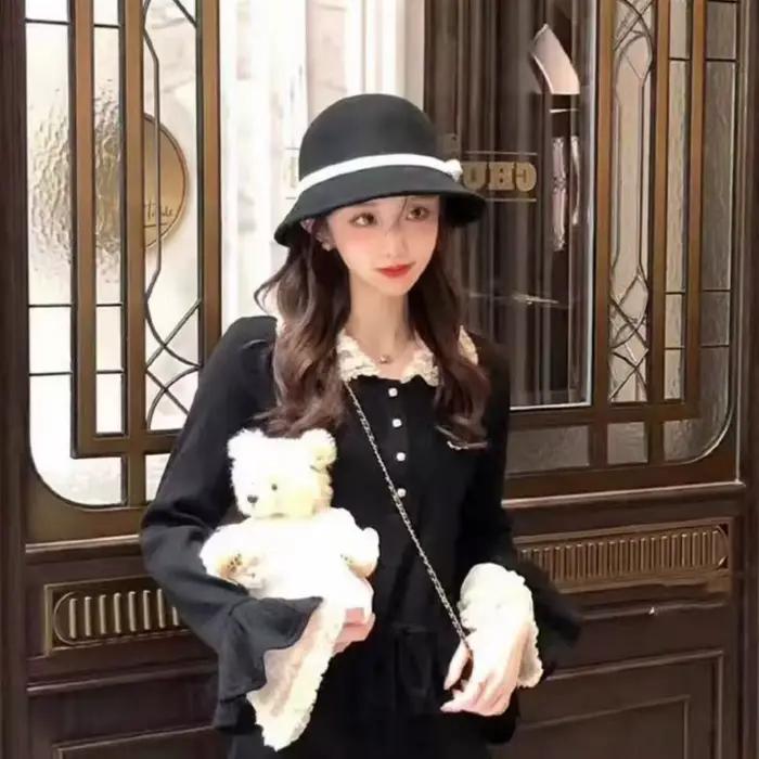 Chapeau formel en feutre style Hepburn
