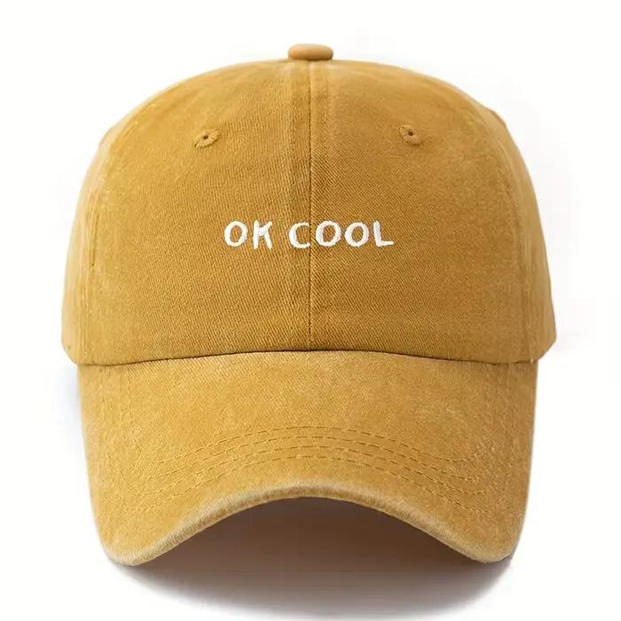 Casquette de baseball avec lettres imprimées simples pour hommes et femmes