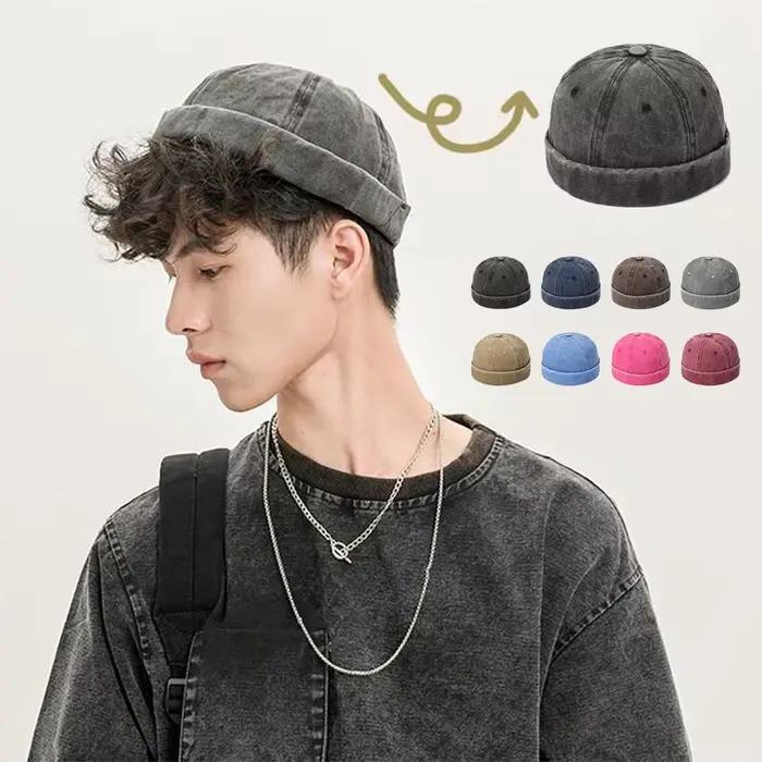 Casquette Docker en Denim délavé pour l'extérieur