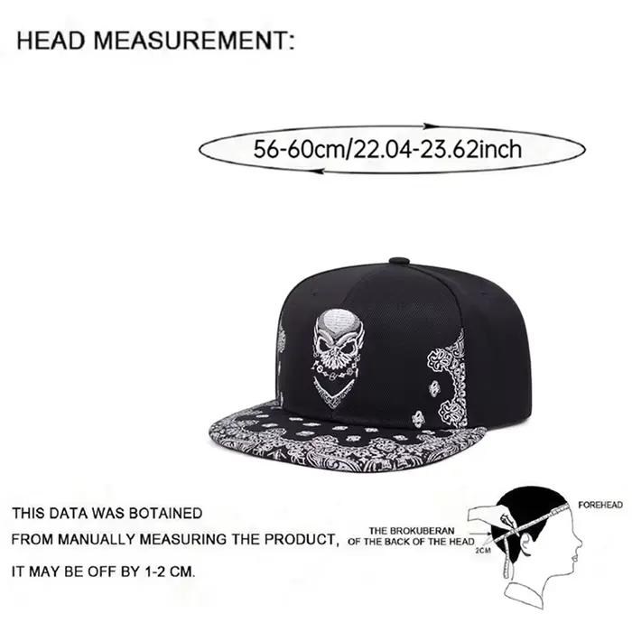 Nouvelle Casquette de Baseball 2026 – Motif Paisley Brodé Squelette – Style Hip-Hop – Chapeau Décontracté Quotidien pour l'Extérieur – Protection Solaire – Unisexe à Bord Plat