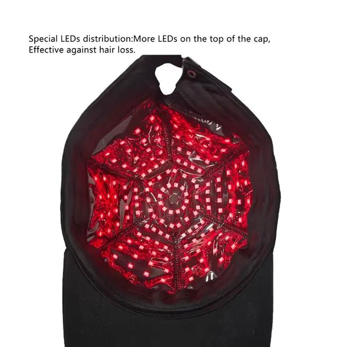 Chapeau de physiothérapie à lumière rouge LED avec compresse chaude intégrée pour garder au chaud