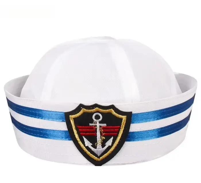 Casquette Militaire Bleue et Blanche Tendance pour Adultes et Enfants