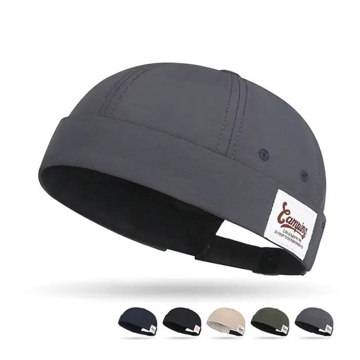 Casquette Docker sans bords à séchage rapide de couleur japonaise pour homme et femme, chapeau tricoté pour hiver, élégant et polyvalent pour extérieur et occasions spéciales