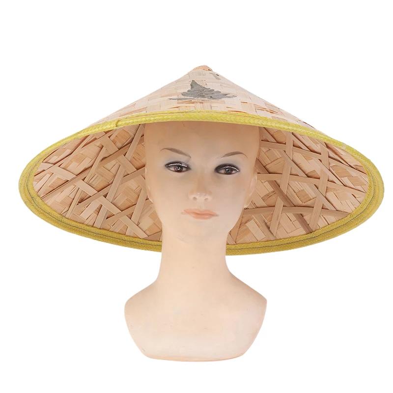 Nouveau chapeau de pêcheur en bambou chinois pour hommes et femmes, chapeau conique unisexe pour adu