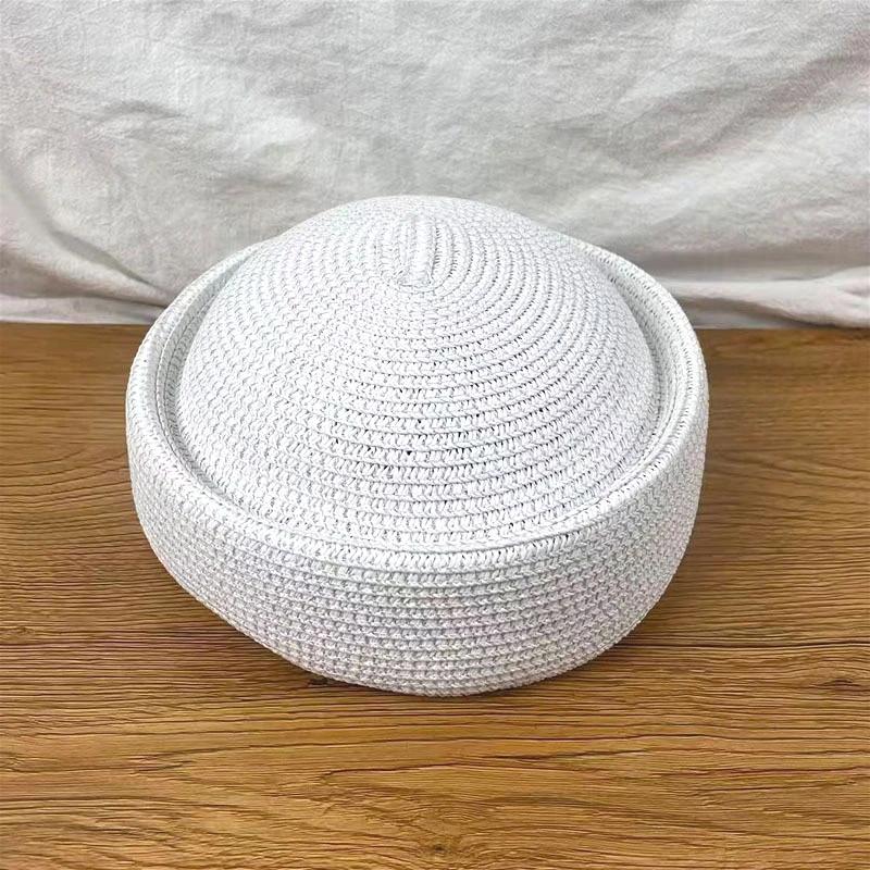 Nouveau chapeau d'été en paille, fait main, style mode, dôme, vintage, respirant, pour loisirs, chap