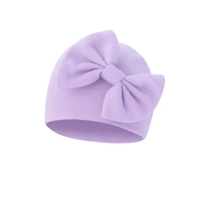 Chapeau d'hôpital pour nouveau-né, mignon et doux pour bébé fille, Turban doux, casquette avec nœud, bonnet pour bébé