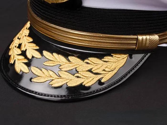 Nouvelle casquette de marin réglable UPF50+ - Chapeau marin imperméable pour homme, chapeau militaire vintage avec ruban détachable