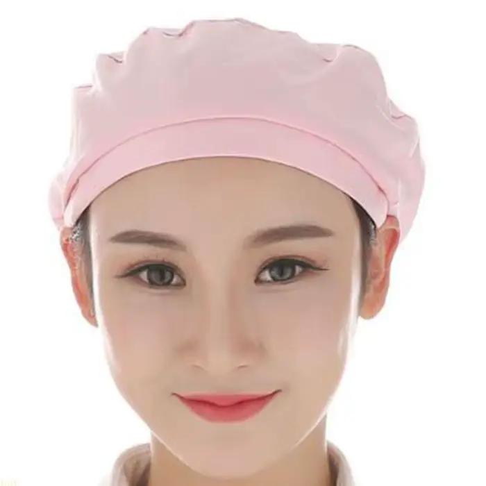 Casquette bouffante 15YC, cheveux anti-poussière pour Service alimentaire, couvre-tête, couleur unie