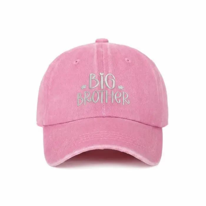 Casquettes ajustables en coton lavé style vintage pour frères et sœurs, casquettes de sport respiran