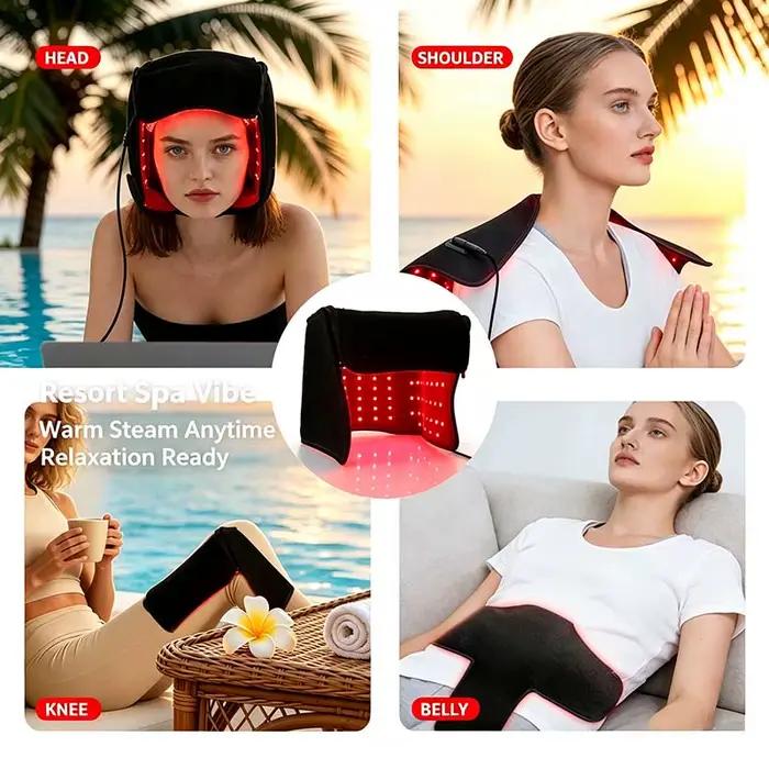 Casquette de luminothérapie rouge pour la croissance des cheveux et le soin du cuir chevelu, avec réglage de la luminosité et de la minuterie, pour usage domestique, cadeau pour hommes