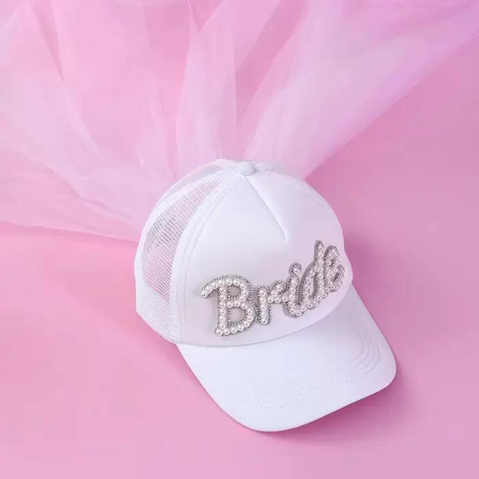 Chapeau de mariée HGDTFF en tissu Saphir profond pour enterrement de vie de jeune fille et fêtes prénuptiales de mariage occasions spéciales
