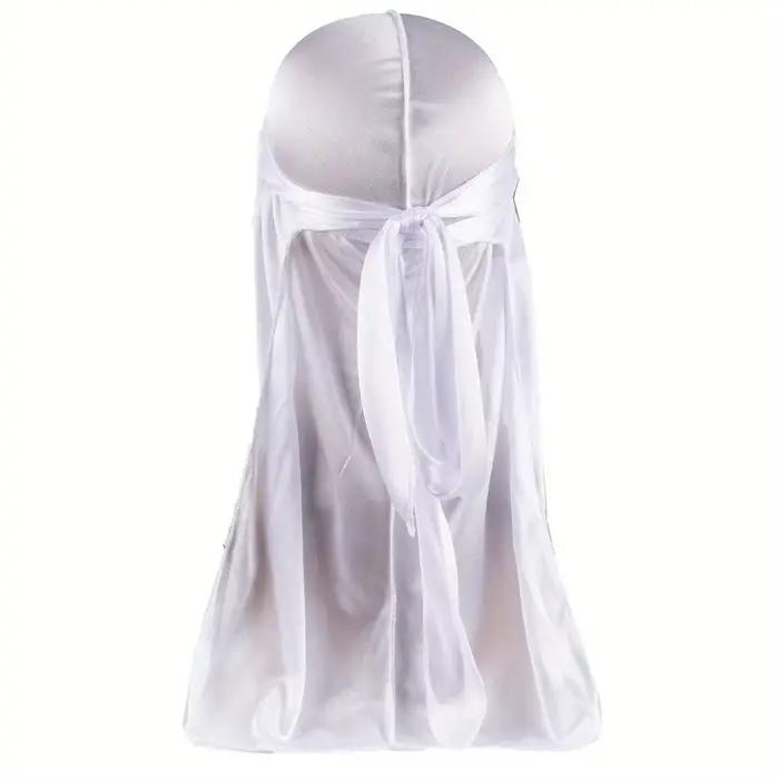 Durag en soie pour homme, bonnet bandana soyeux, Doo Rag à longue queue, casquette pour ondulations
