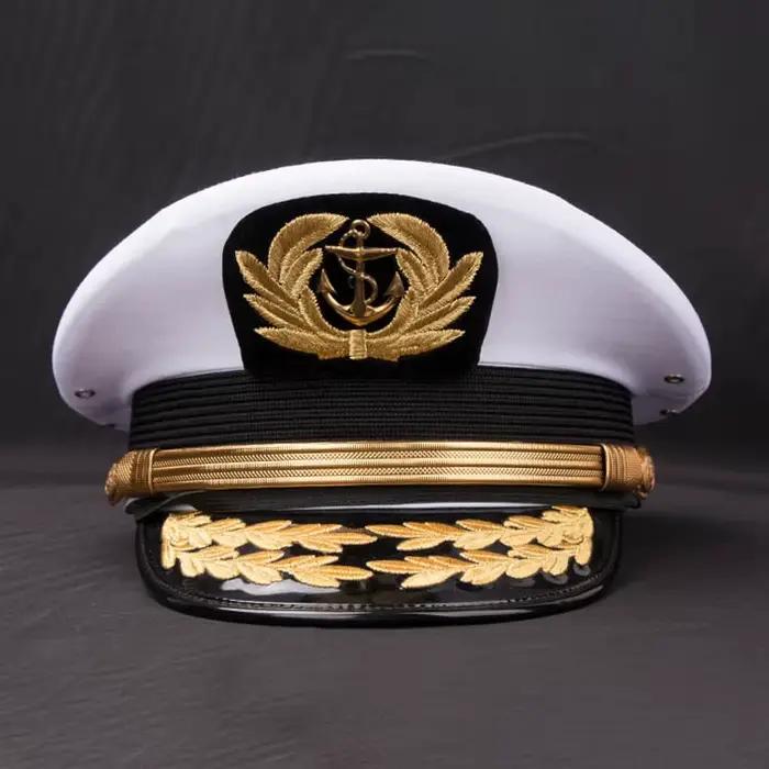 Casquette de marin réglable UPF50+ 2025 – Chapeau marine imperméable pour hommes, chapeau militaire vintage avec ruban amovible