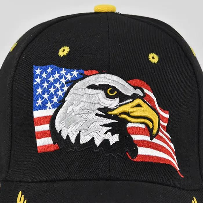 Casquette de baseball camouflage avec broderie d'aigle