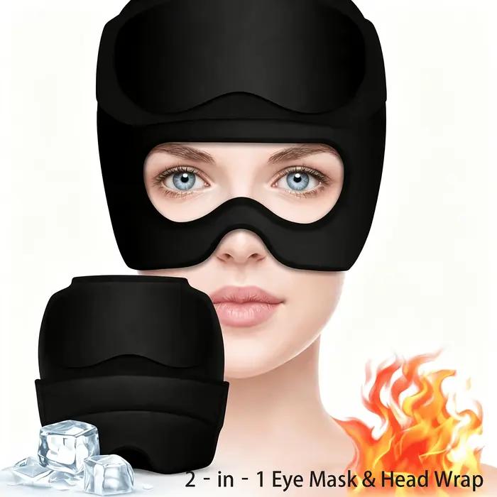 Chapeau 2 en 1 pour soulager les migraines, masque oculaire en gel, bonnet réfrigérant pour maux de