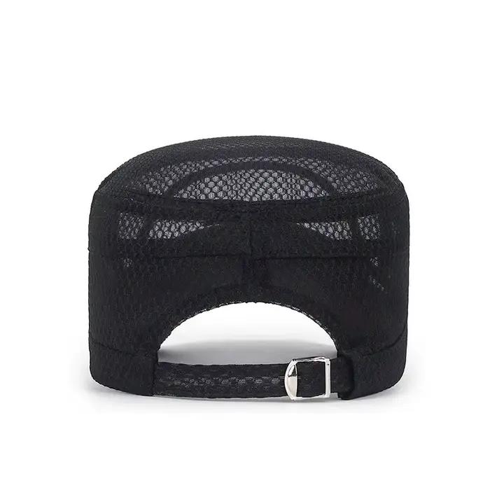 Casquette en maille polyester Iron Label chapeau militaire protection solaire été printemps occasionnels extérieurs unisexe style décontracté